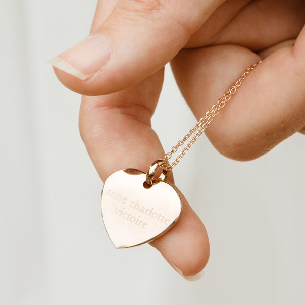 collier coeur personnalisé insta