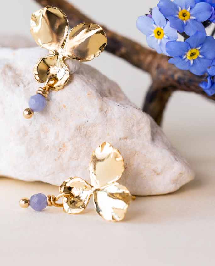 collection bijoux fleurs pensée