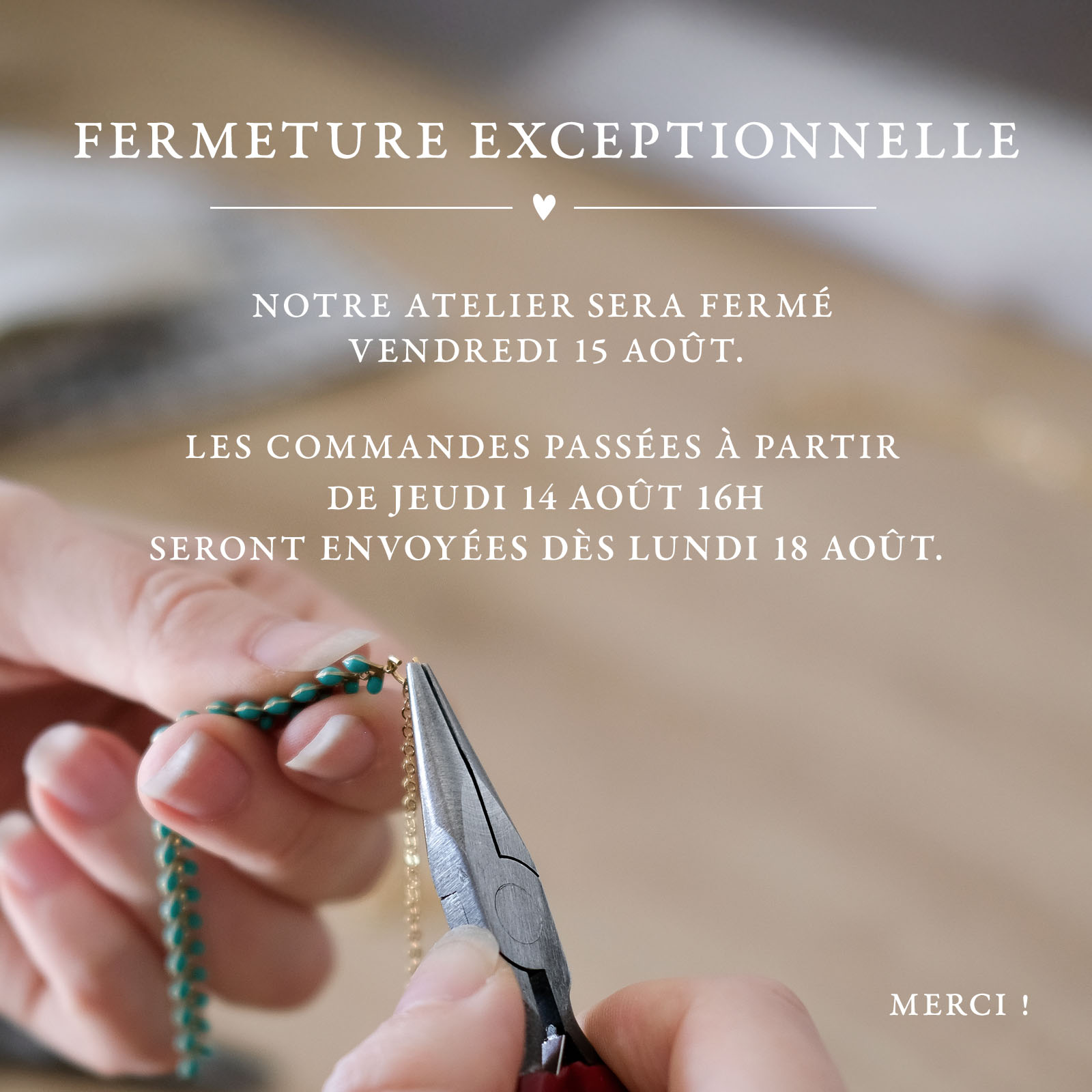 Fermeture 15 août 2025