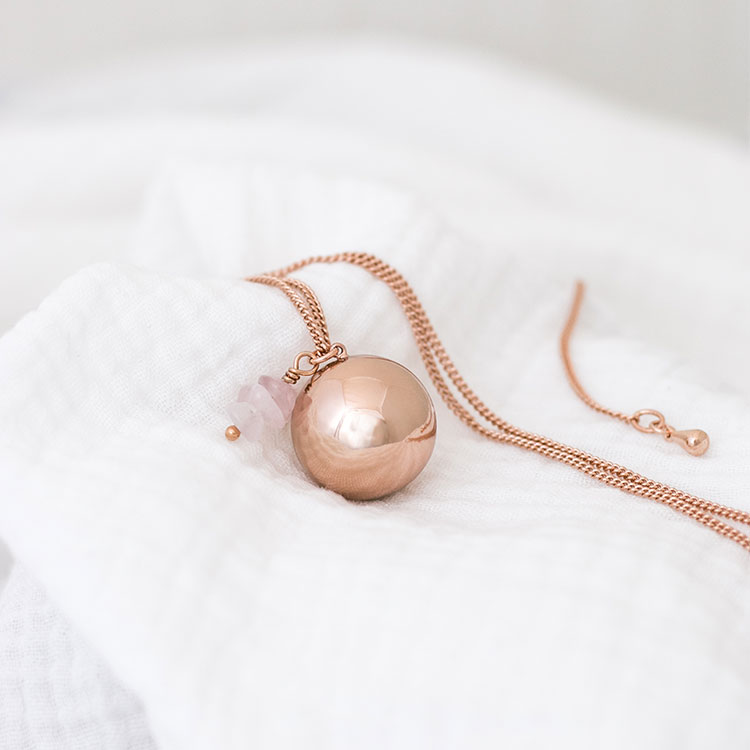 bola de grossesse quartz rose