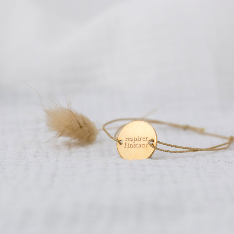 bracelet personnalisé respirer l'instant
