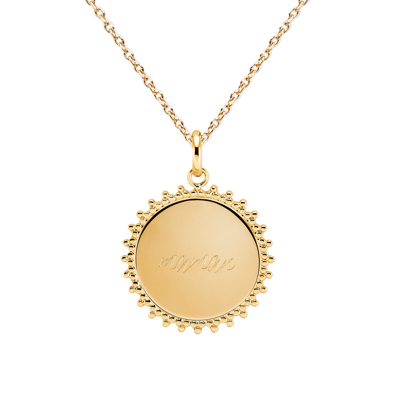 Collier médaille Maman