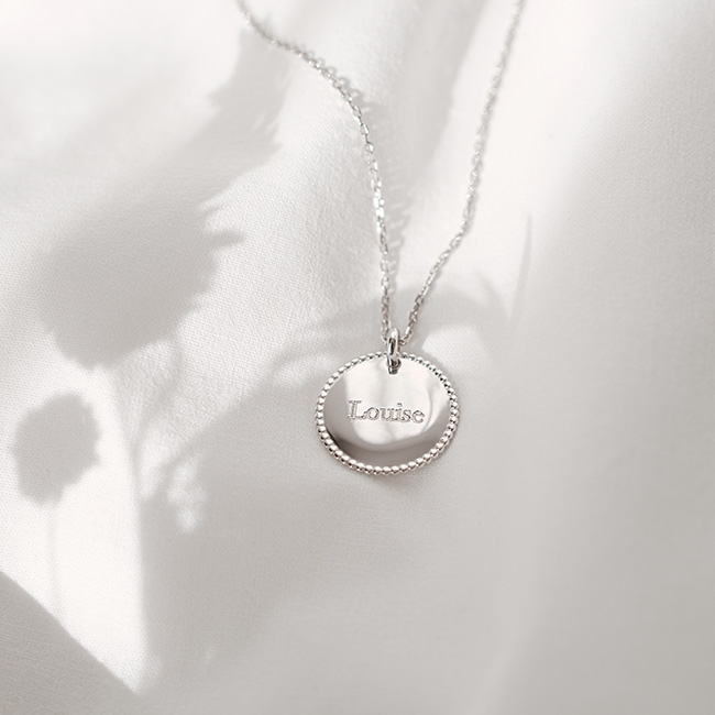 Collier perlée prénom Argent 925