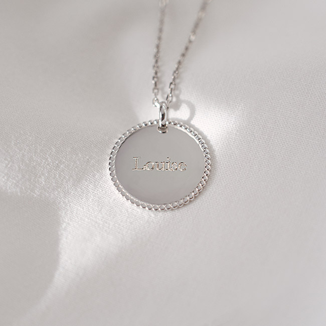 Collier perlée prénom Argent 925