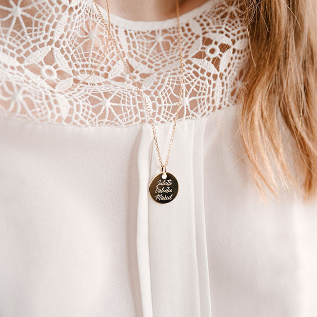 Collier prénoms Valentine