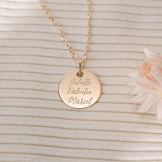 Collier prénoms Valentine