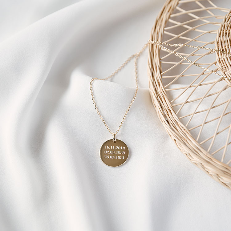Médaille bombée or Lisielle