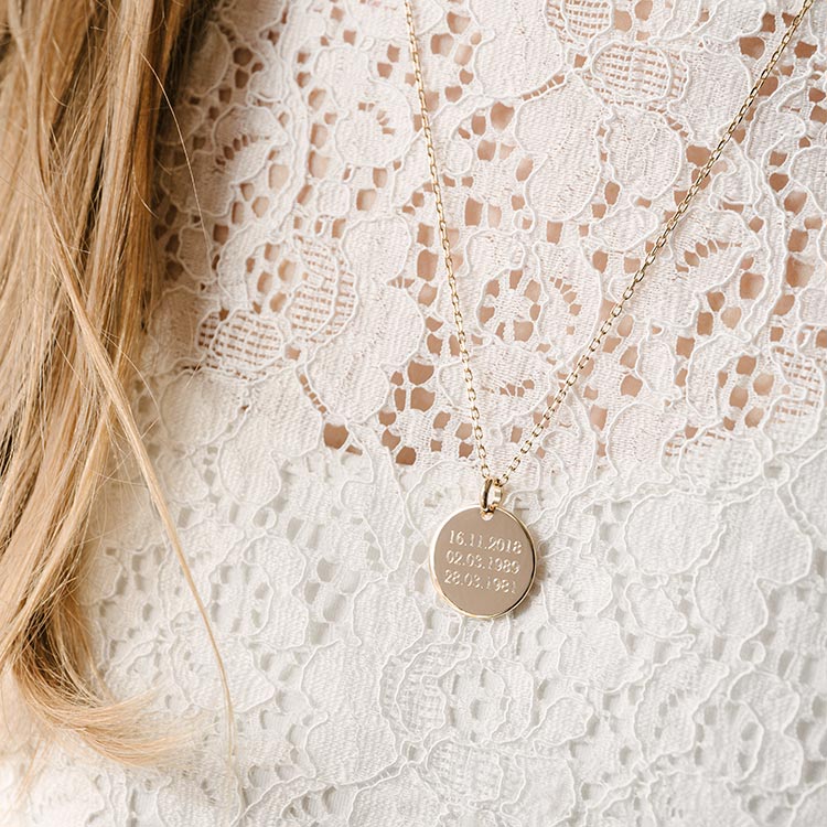Médaille bombée or Lisielle