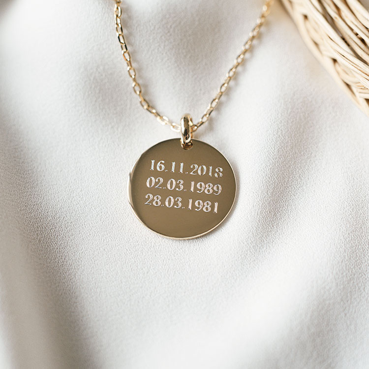 Médaille bombée or Lisielle