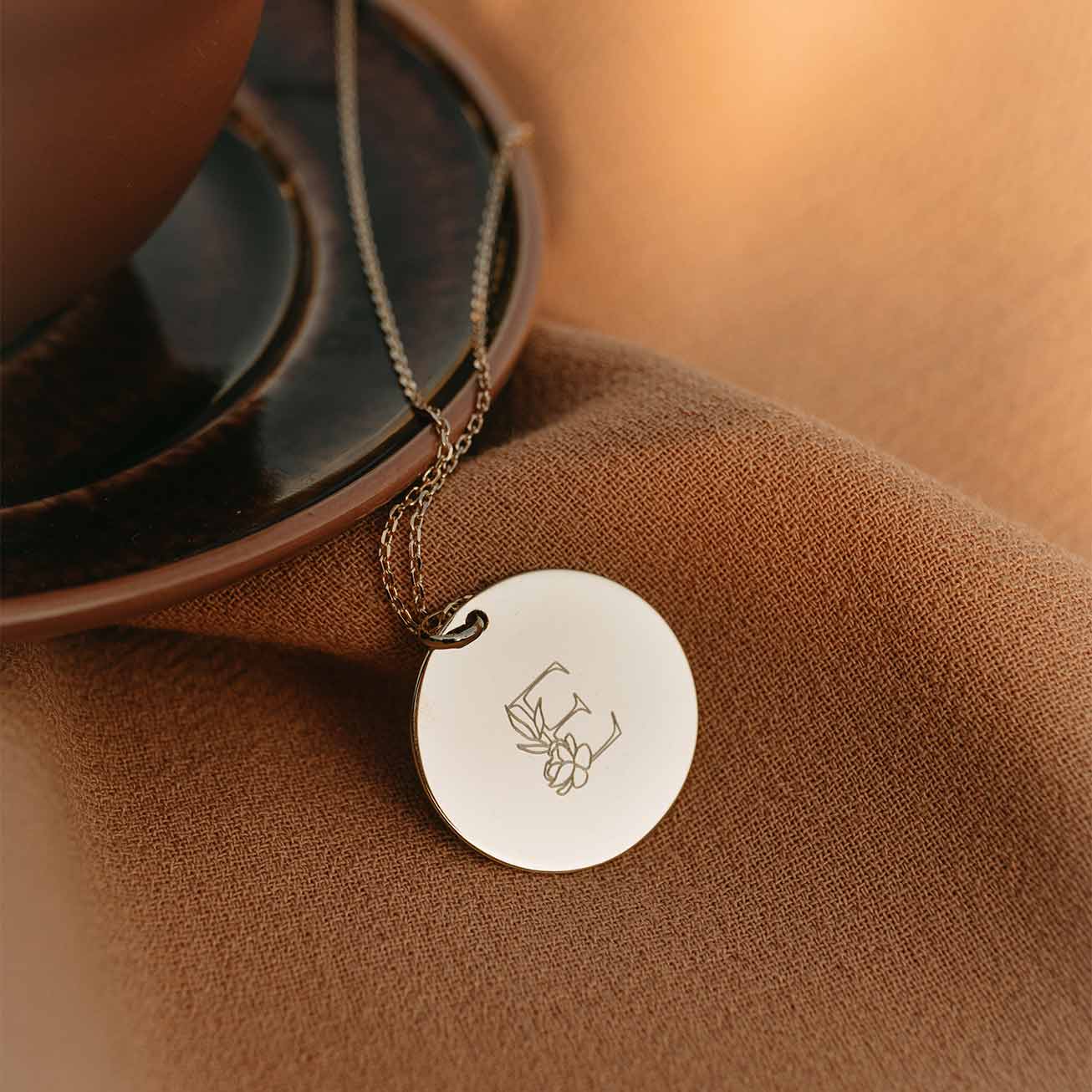 Médaille personnalisée Douces Fleurs
