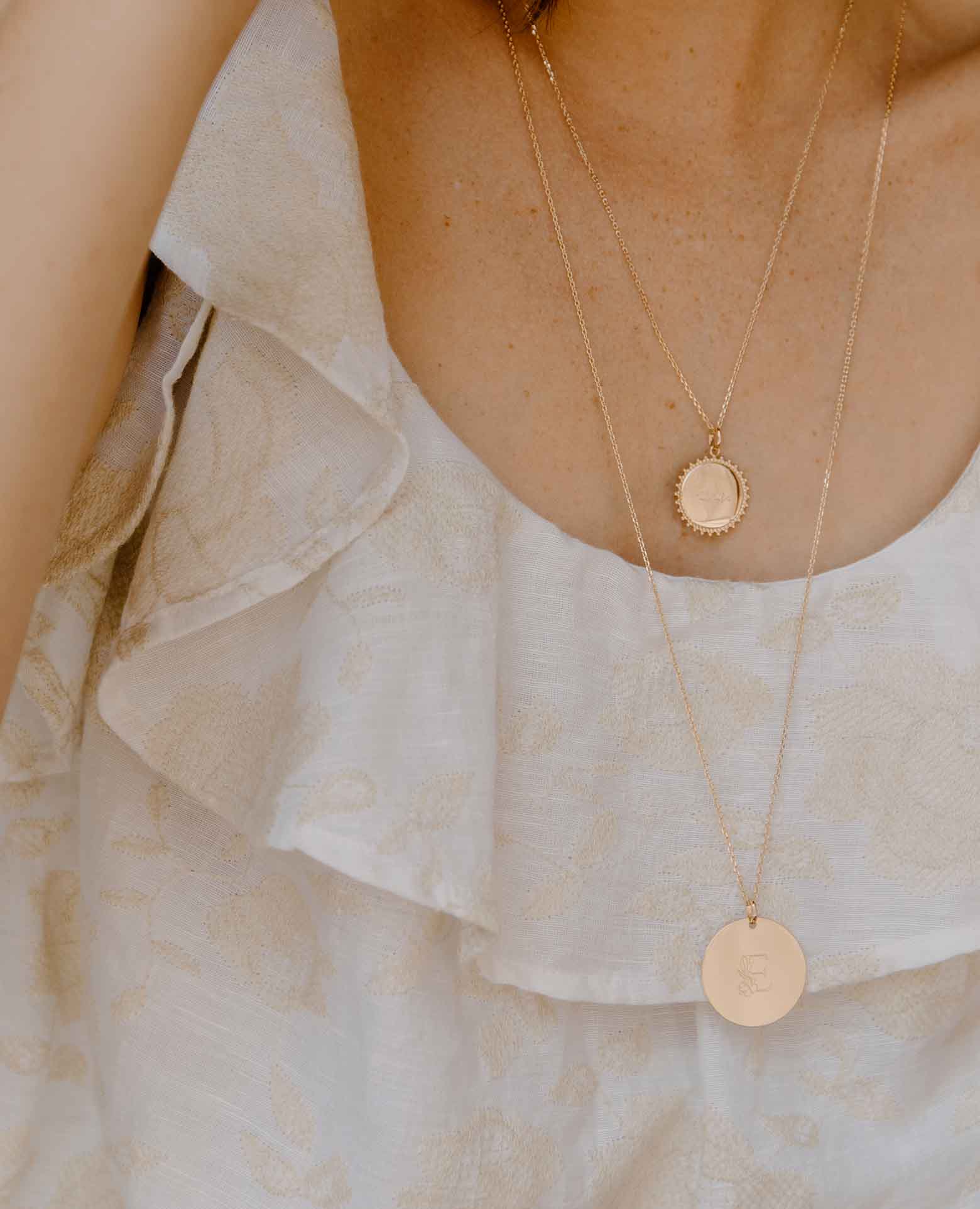 Médaille personnalisée Douces Fleurs