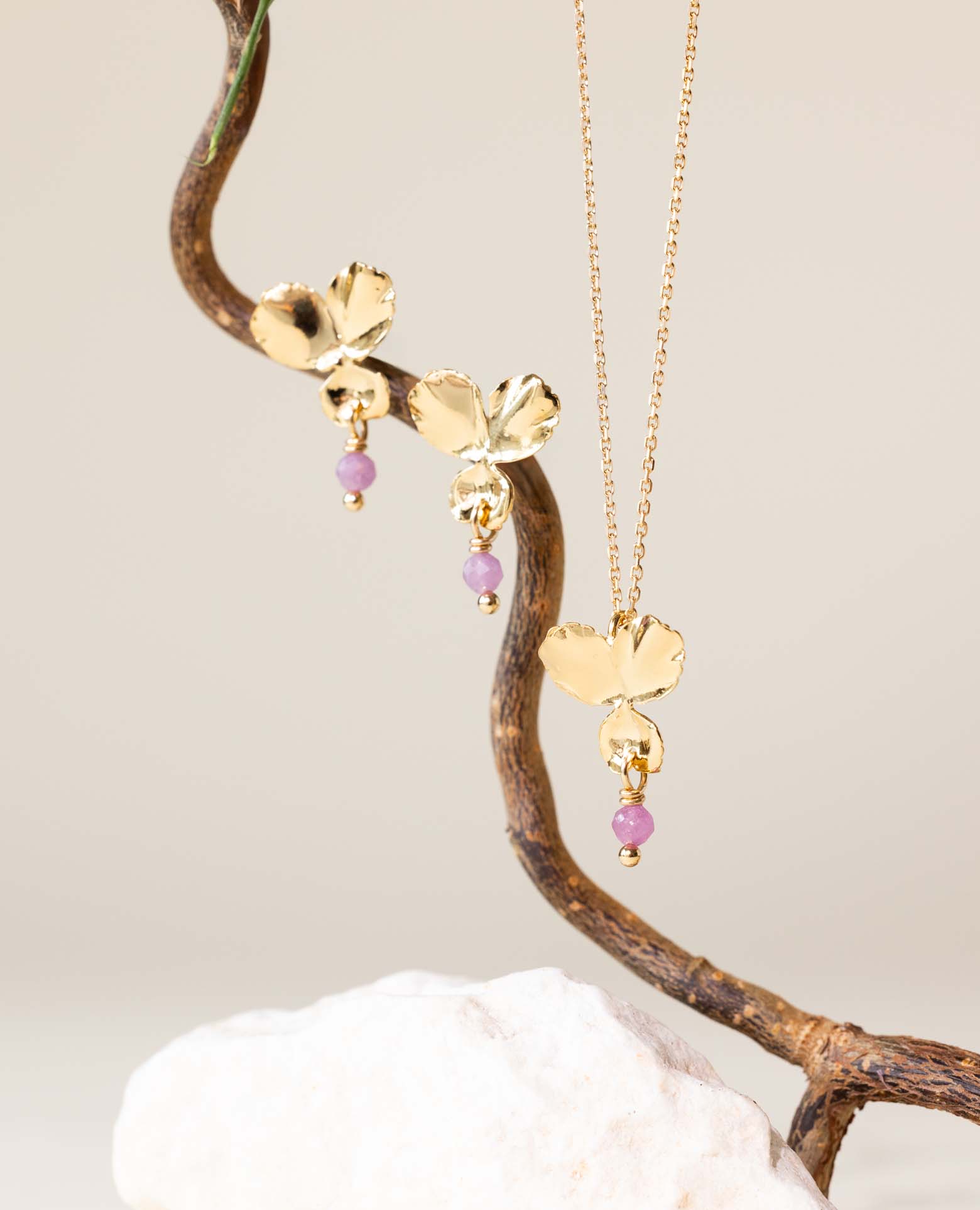 Collier Pensée PM / octobre tourmaline