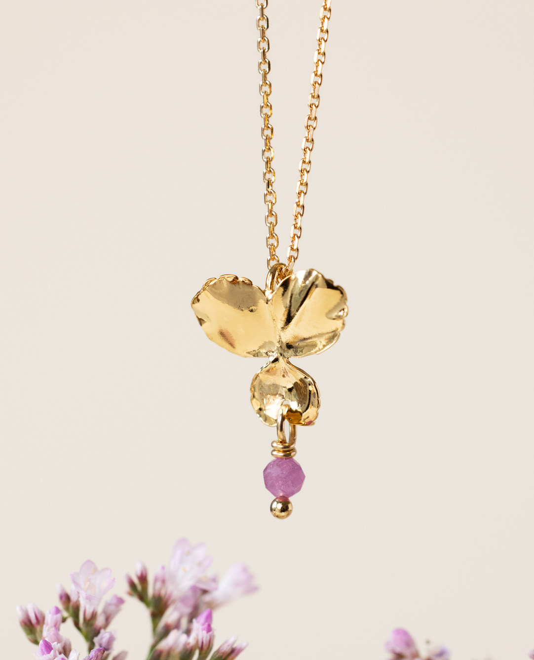 Collier Pensée PM / octobre tourmaline