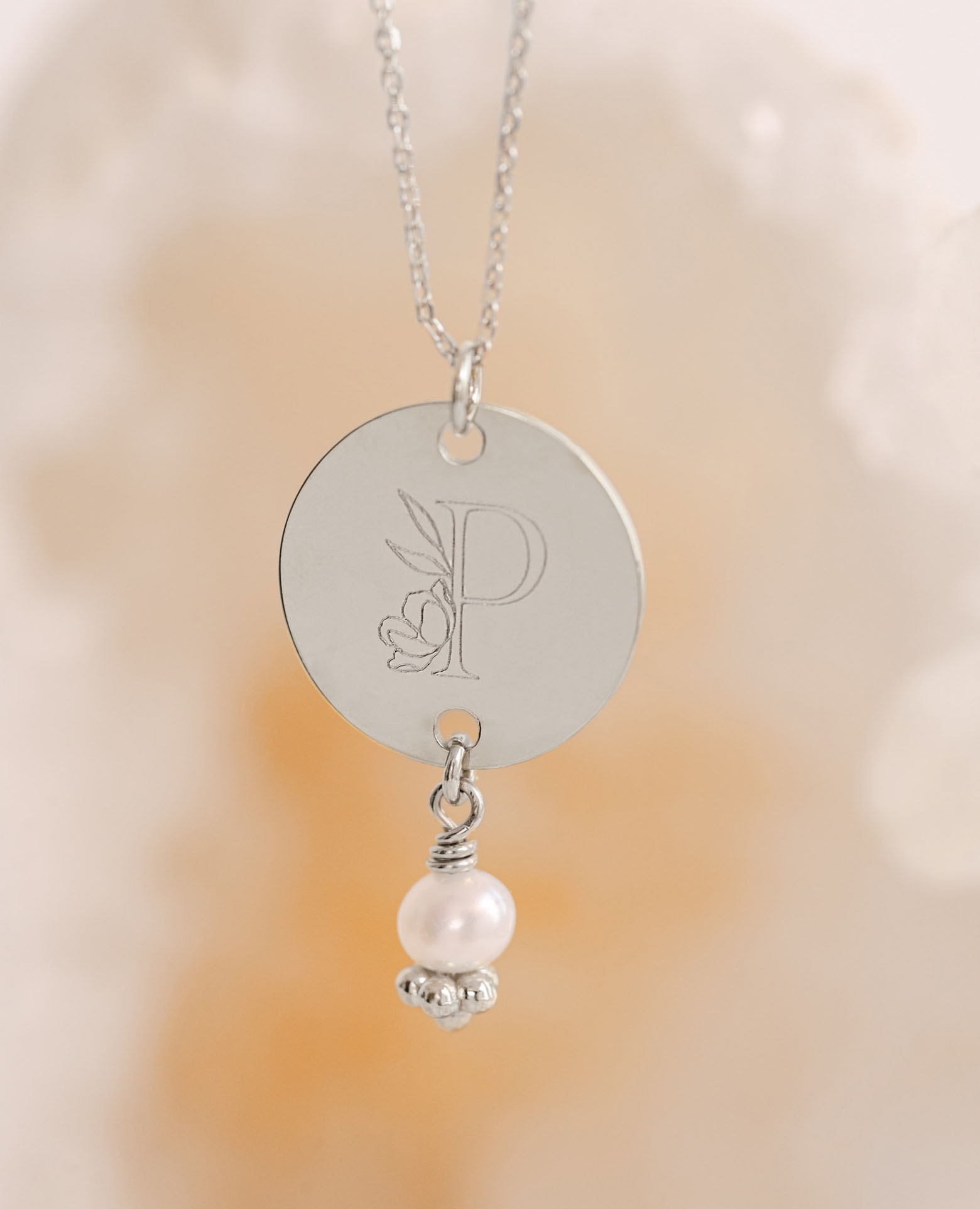 Collier personnalisé acier inox perle culture