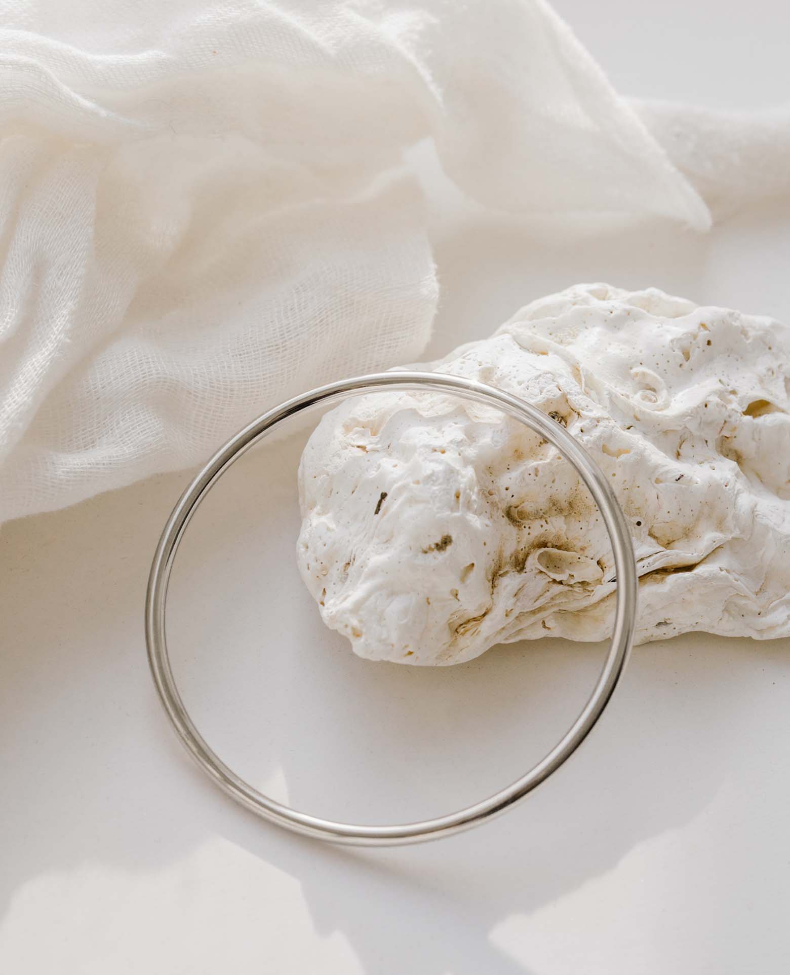 Bracelet jonc <i>argent massif</i>