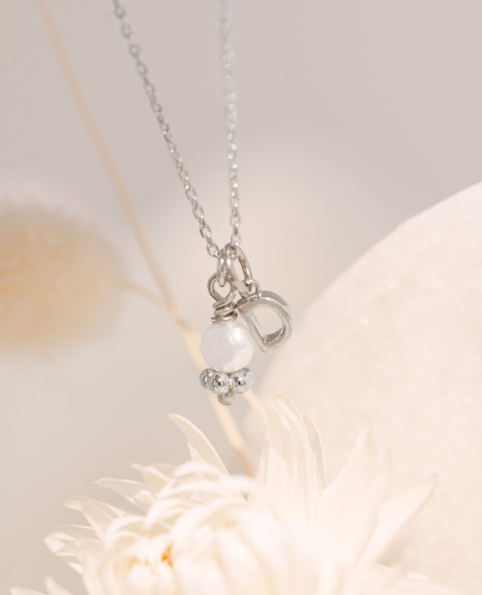 Pendentif <i>Perle de culture</i> initiale argent
