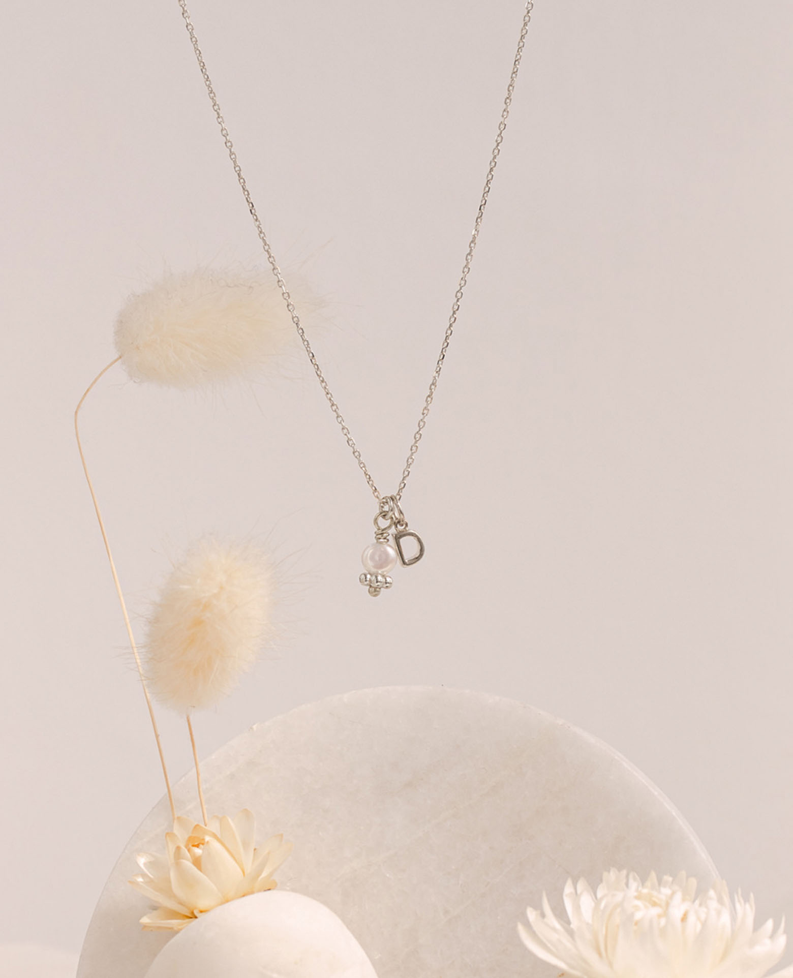 Pendentif <i>Perle de culture</i> initiale argent