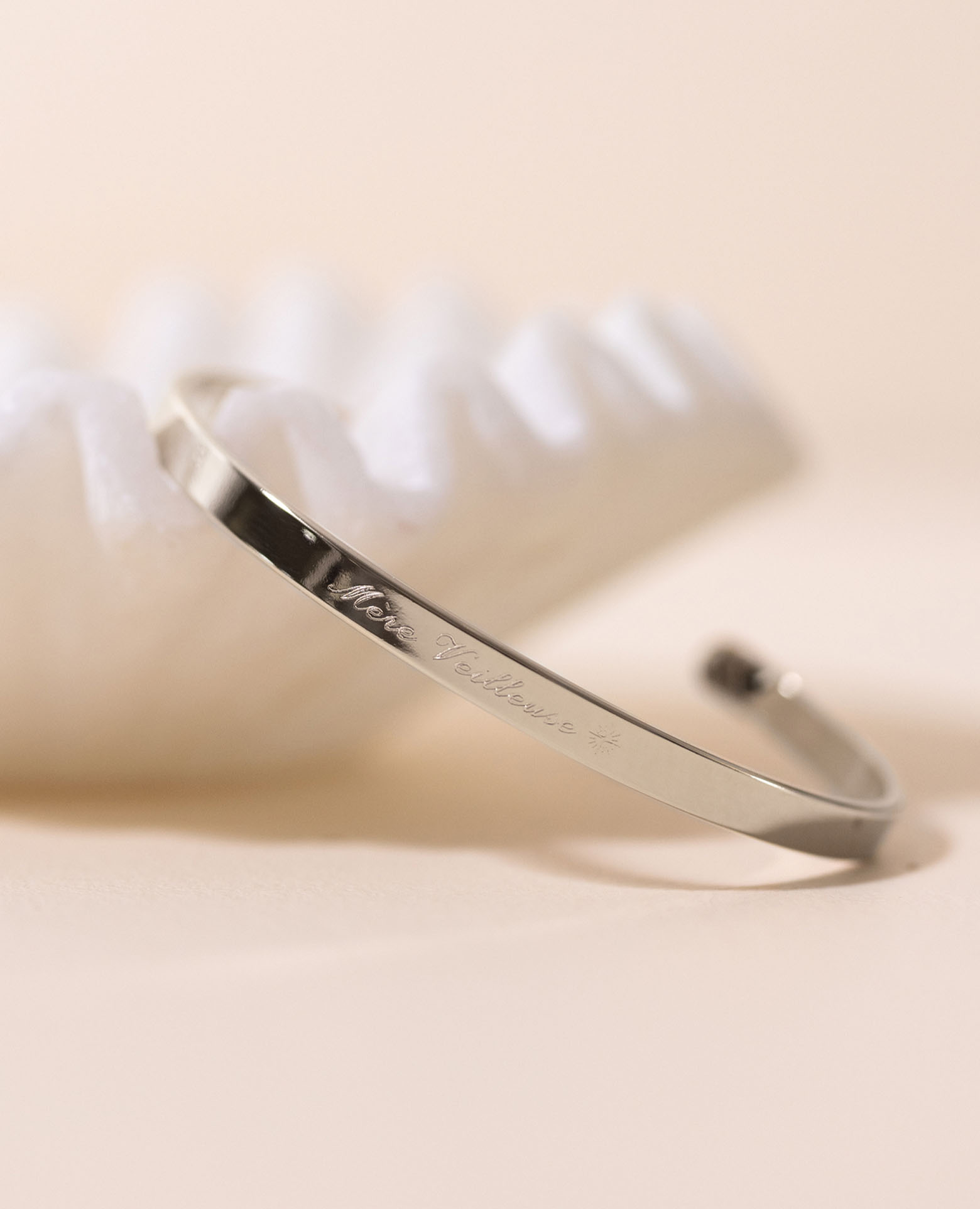 Jonc personnalisé <i>Mère Veilleuse</i> argent 925