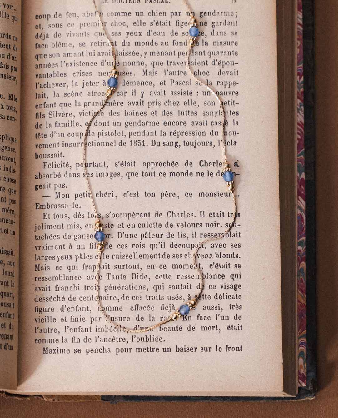 Collier Pierre de Naissance Aigue-marine - <i>Mars</i>