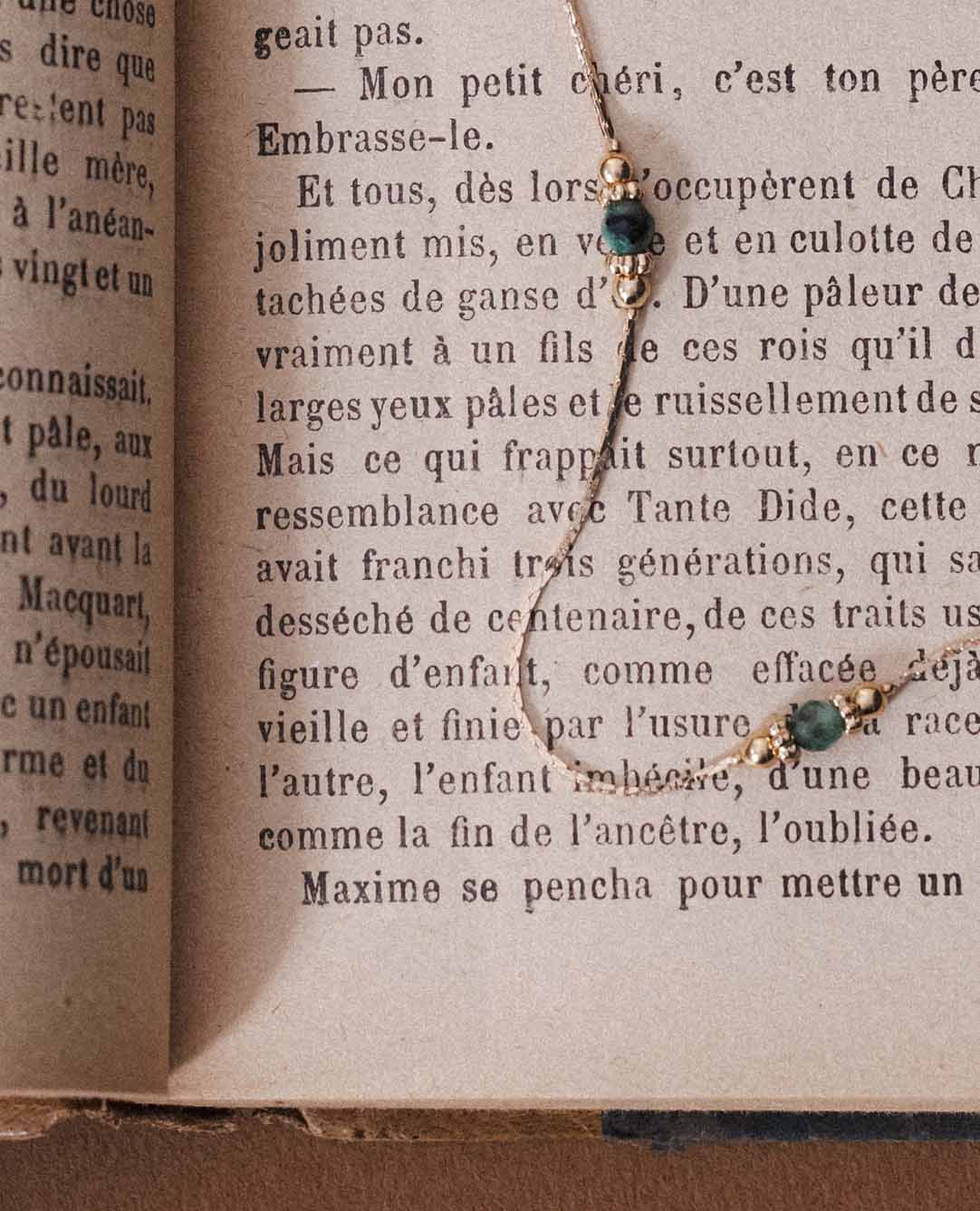 Collier Pierre de naissance Emeraude - <i>Mai</i>