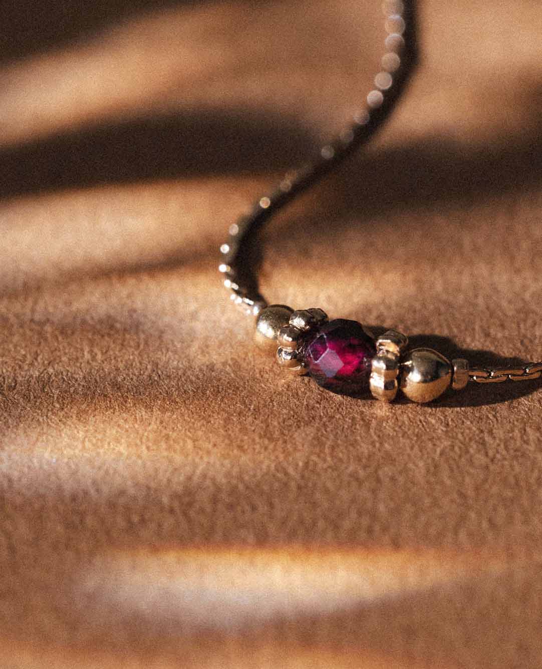 Collier Pierre de naissance Grenat - <i>Janvier</i>