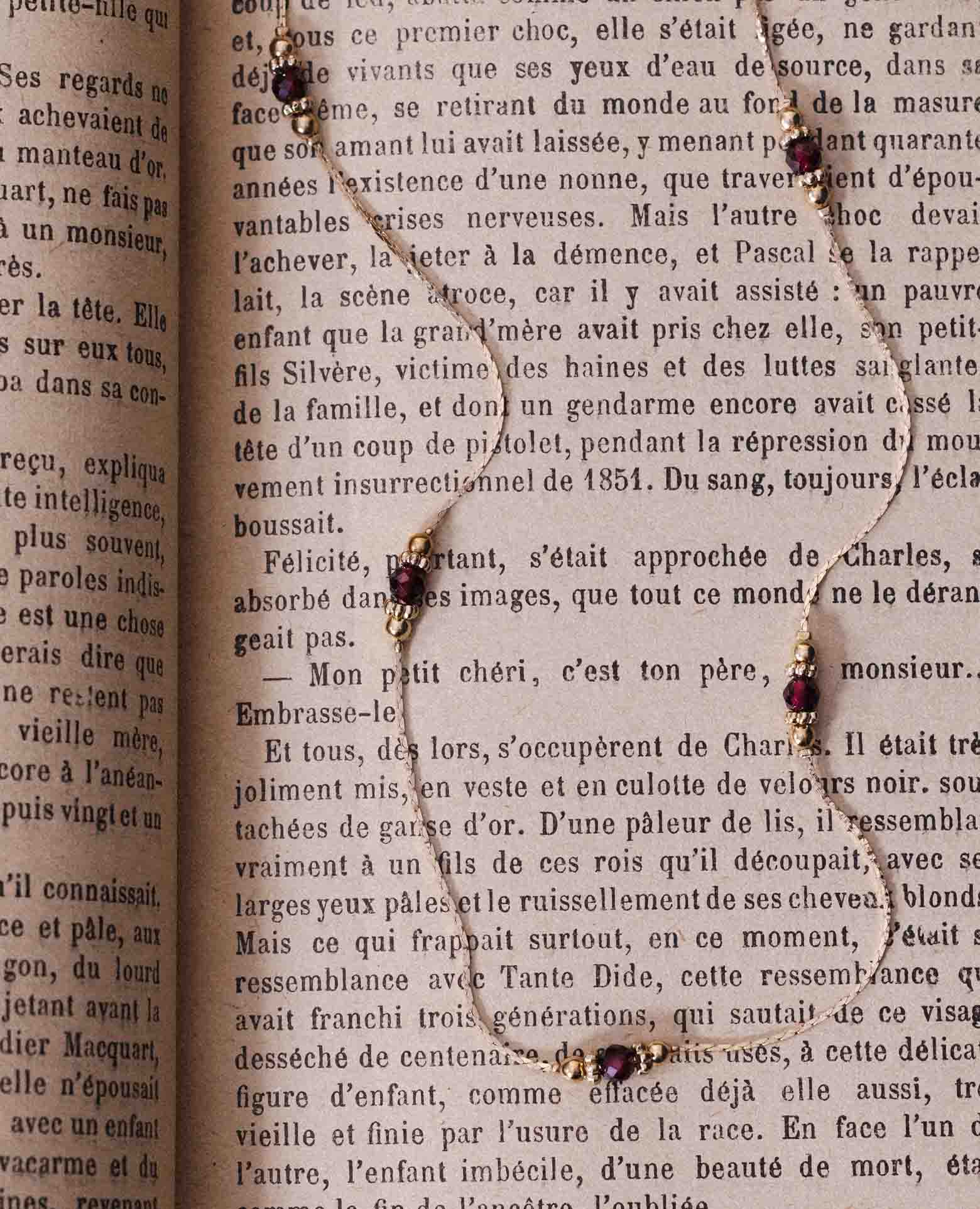 Collier Pierre de naissance Grenat - <i>Janvier</i