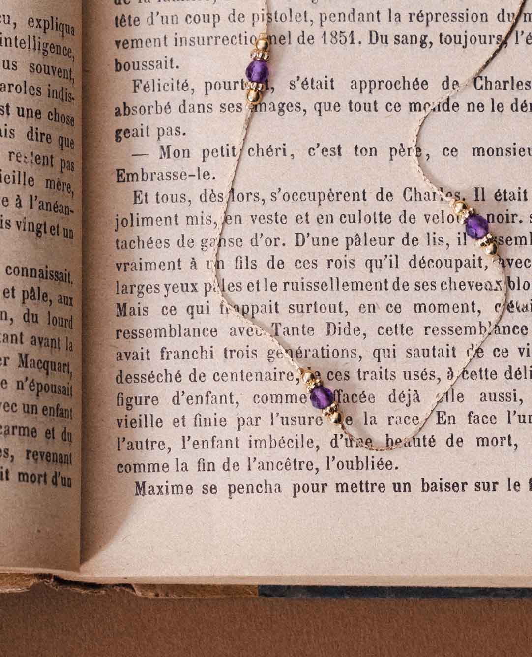 Collier Pierre de naissance Améthyste