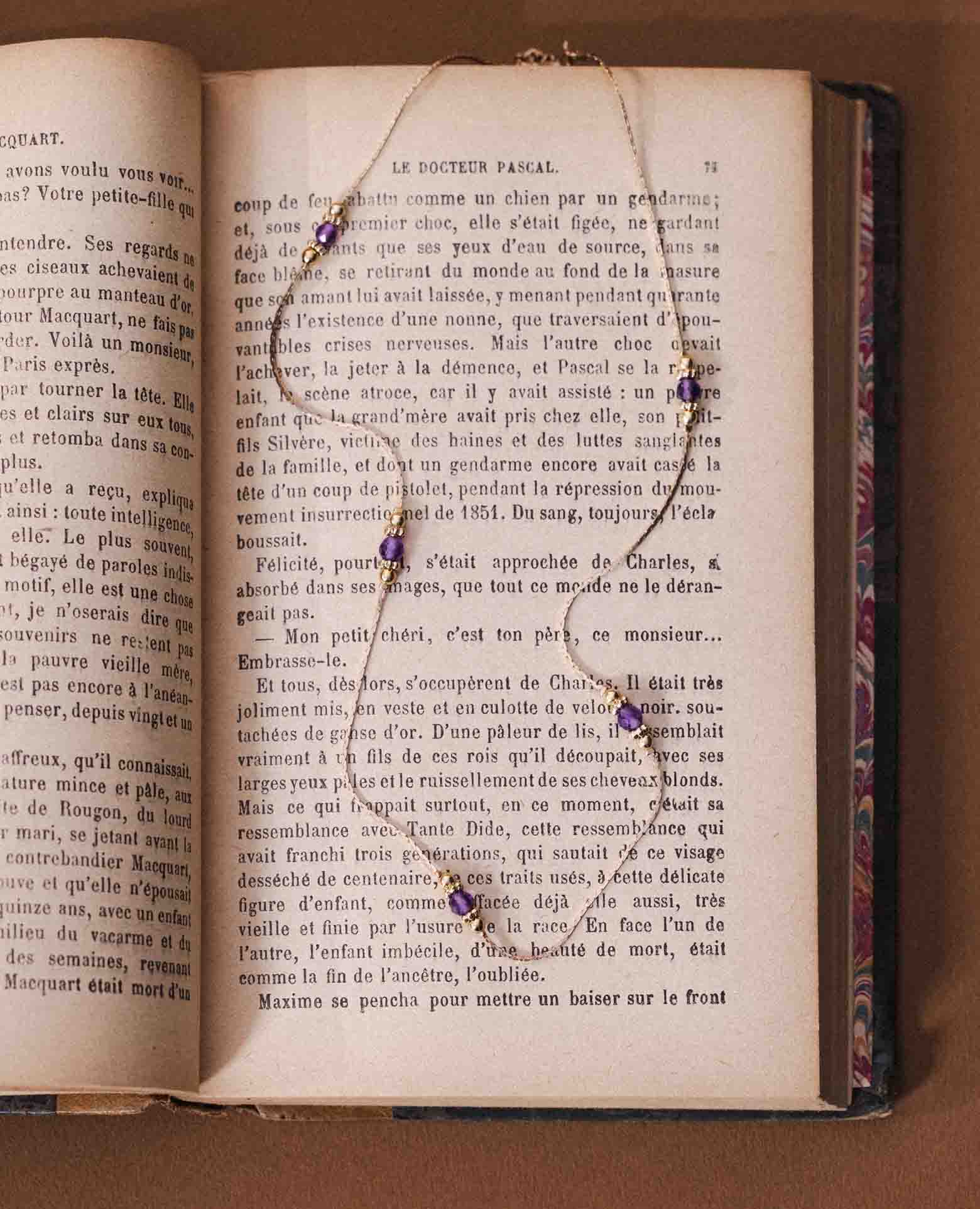 Collier Pierre de naissance Améthyste
