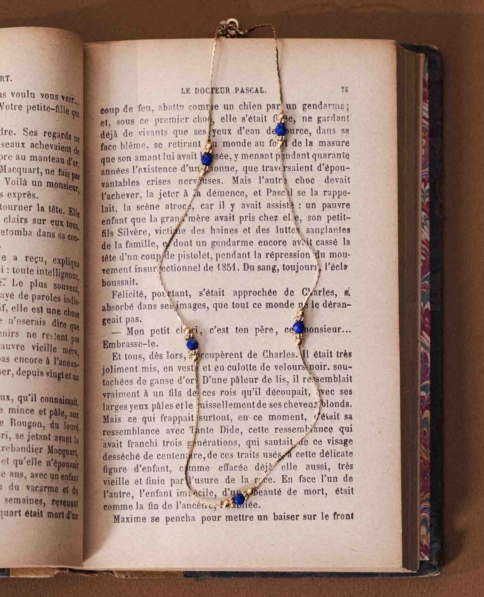 Collier Pierre de naissance Lapis