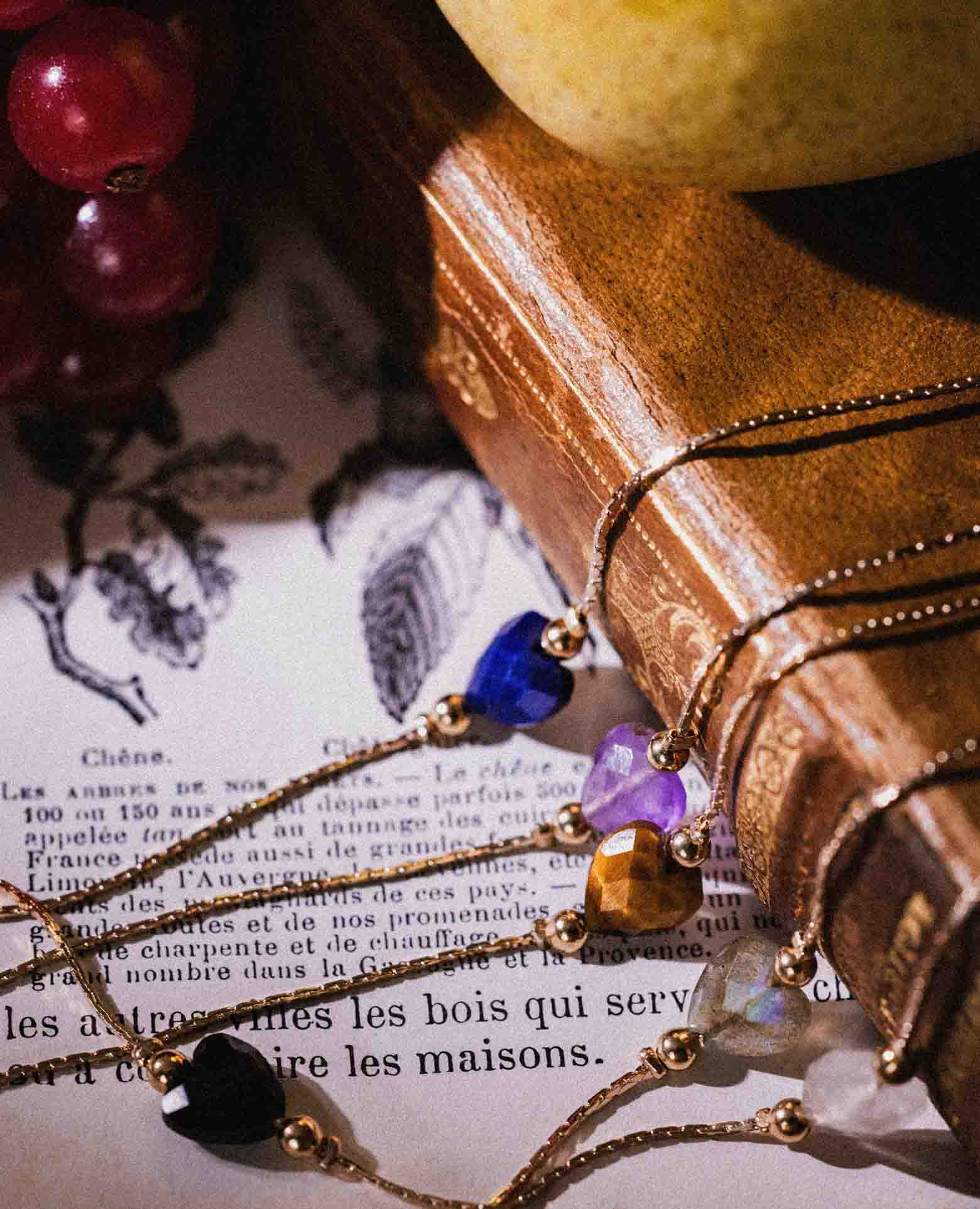 Bracelet coeur pierre Oeil de tigre