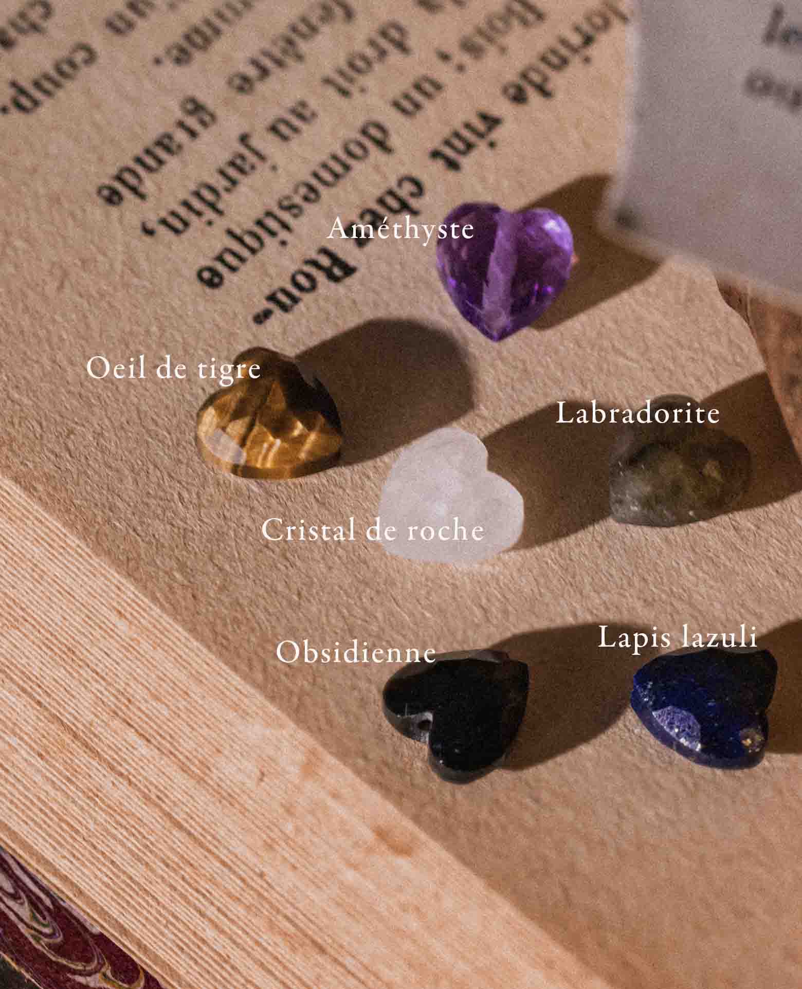 Bracelet coeur pierre Oeil de tigre