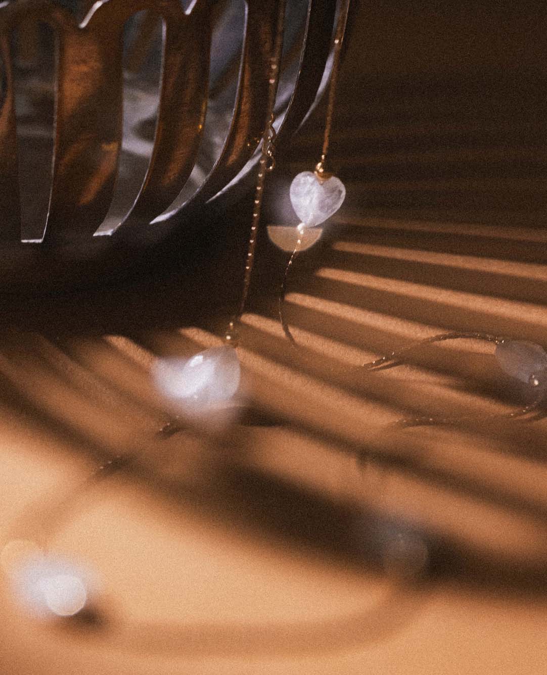Collier coeur pierre fine cristal de roche