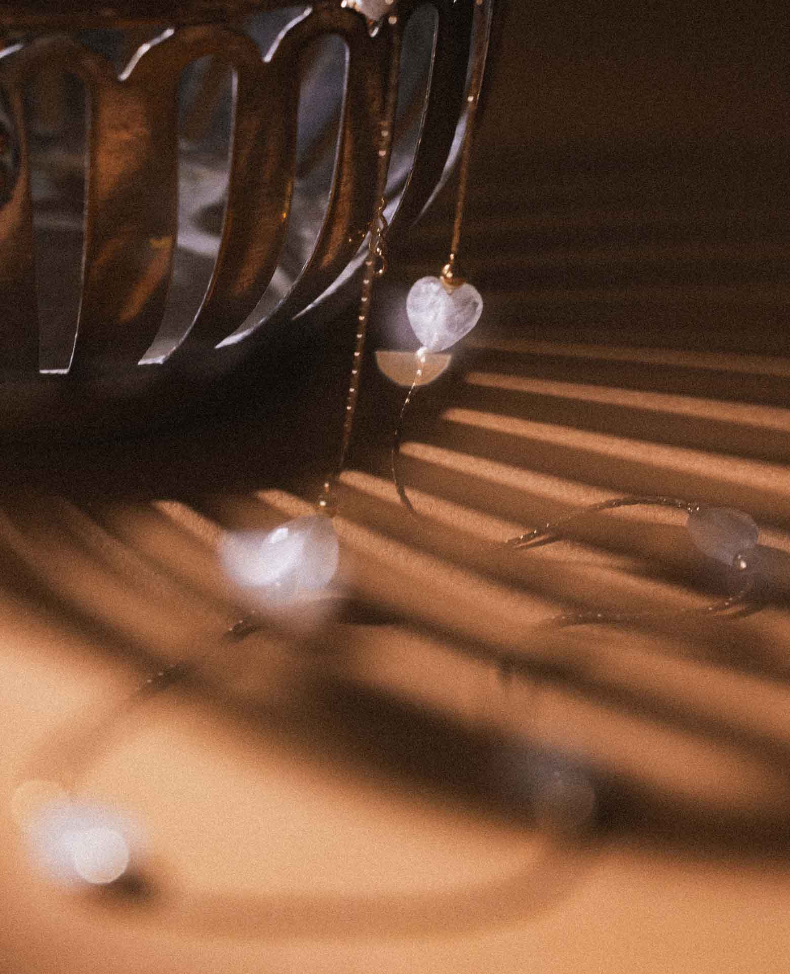 Collier coeur pierre fine cristal de roche