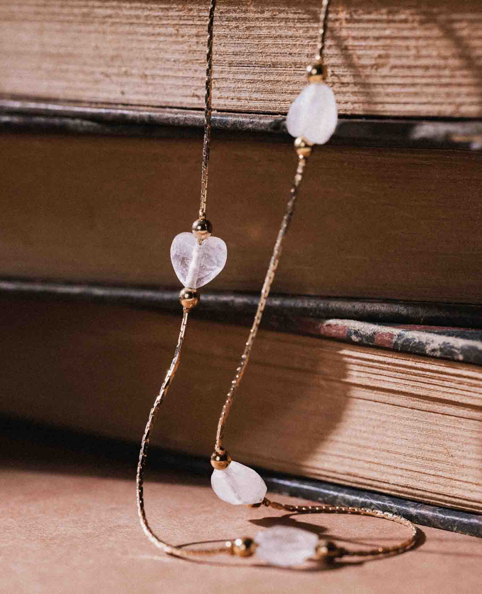Collier coeur pierre fine cristal de roche