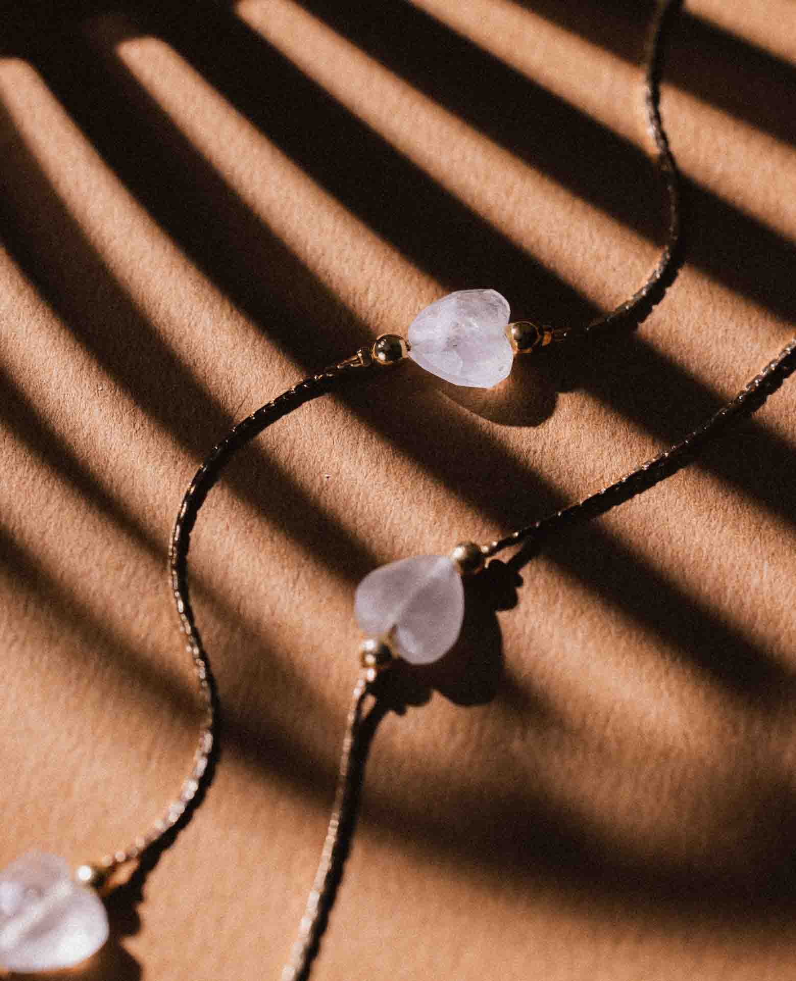 Collier coeur pierre fine cristal de roche