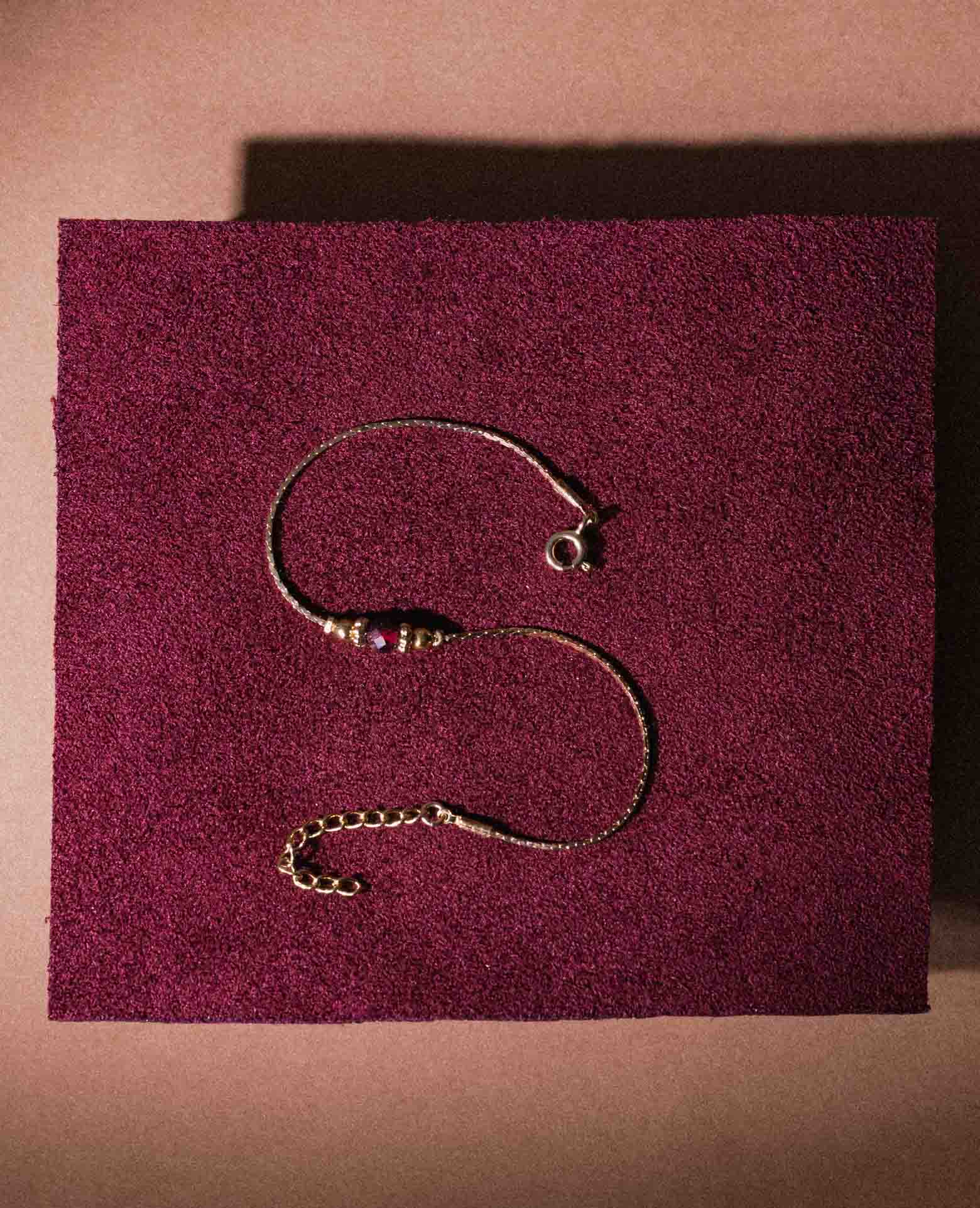 Bracelet Pierre de naissance grenat - <i>Janvier</