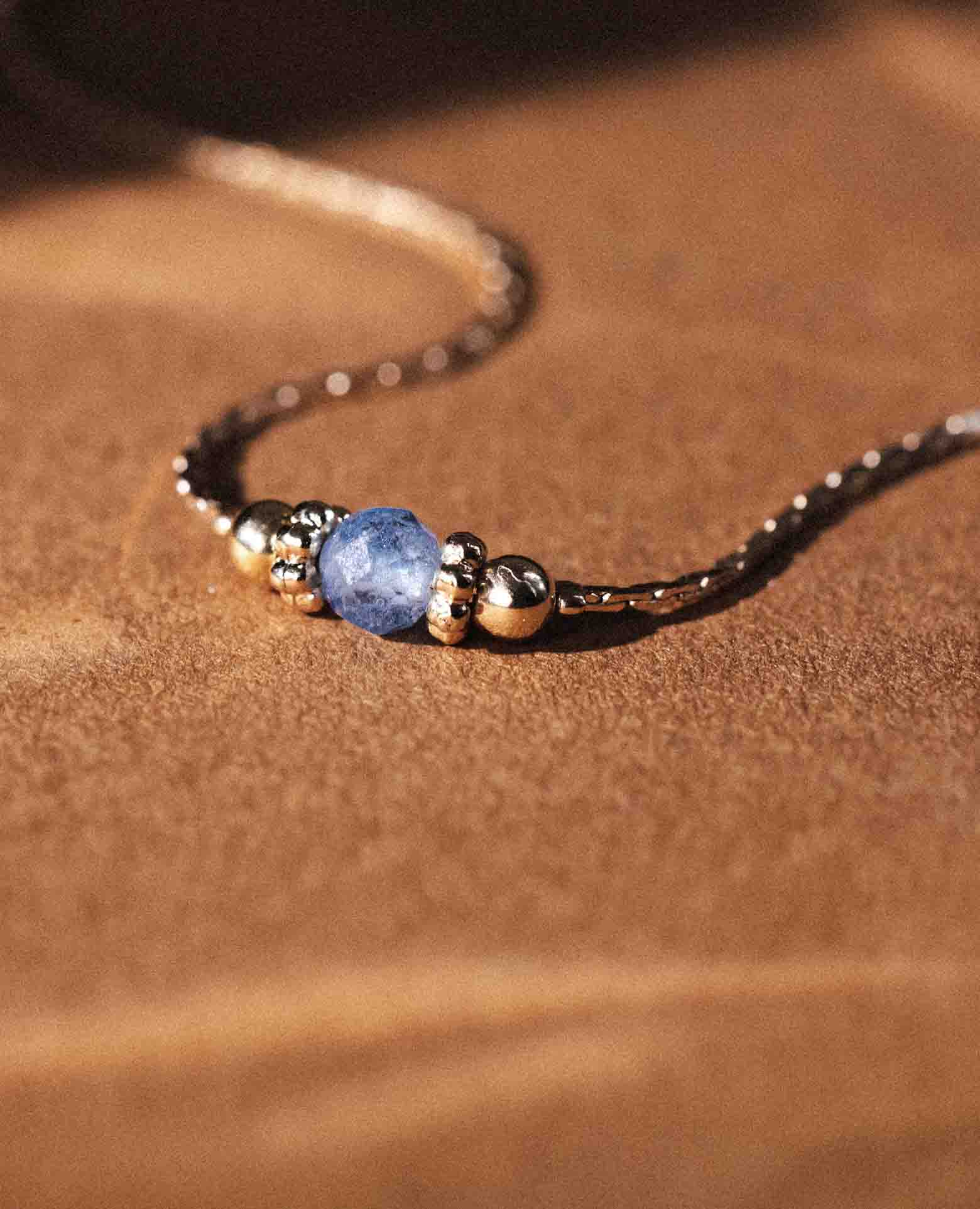 Bracelet pierre de naissance Aigue marine - <i>Mar