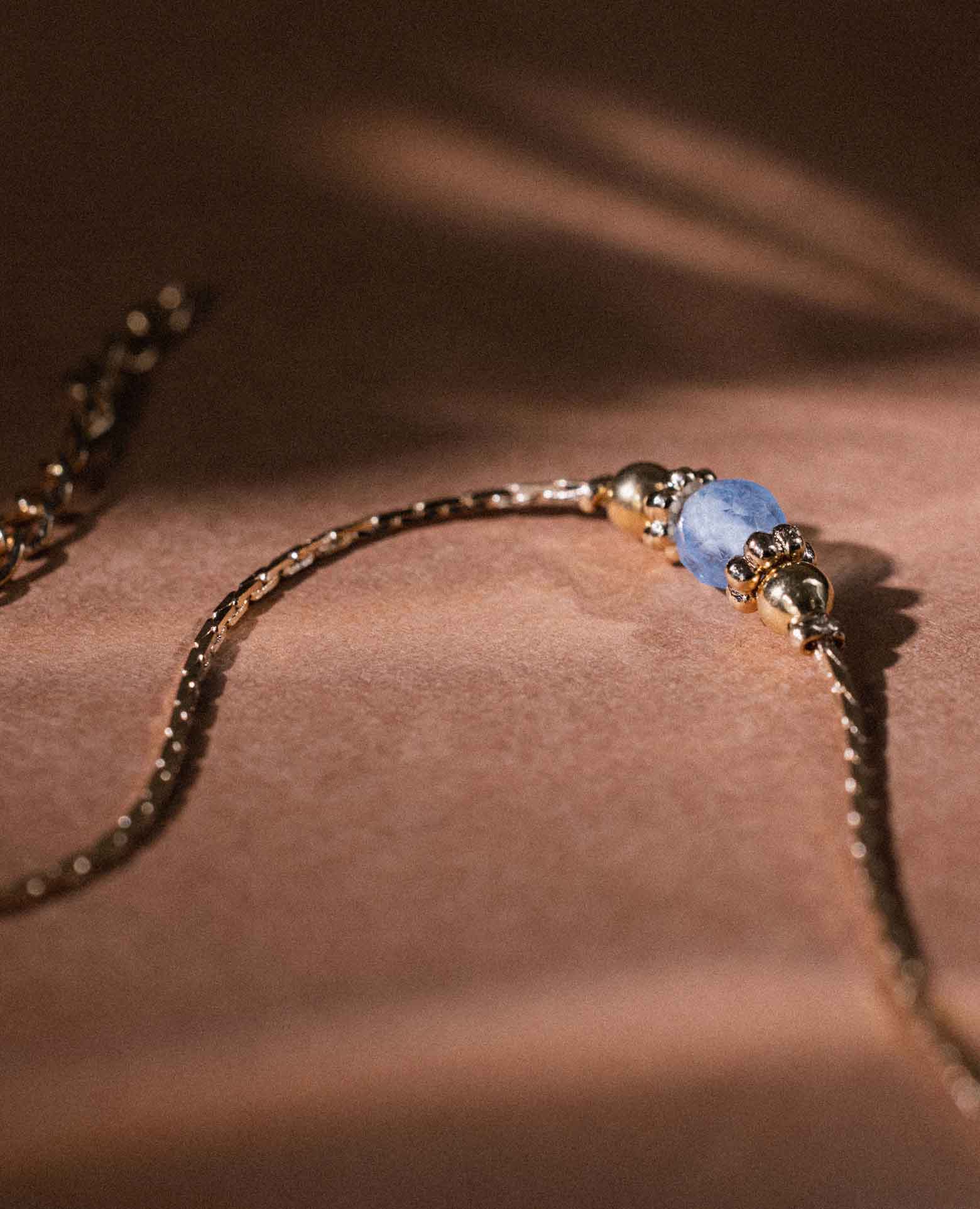 Bracelet pierre de naissance Aigue marine - <i>Mar