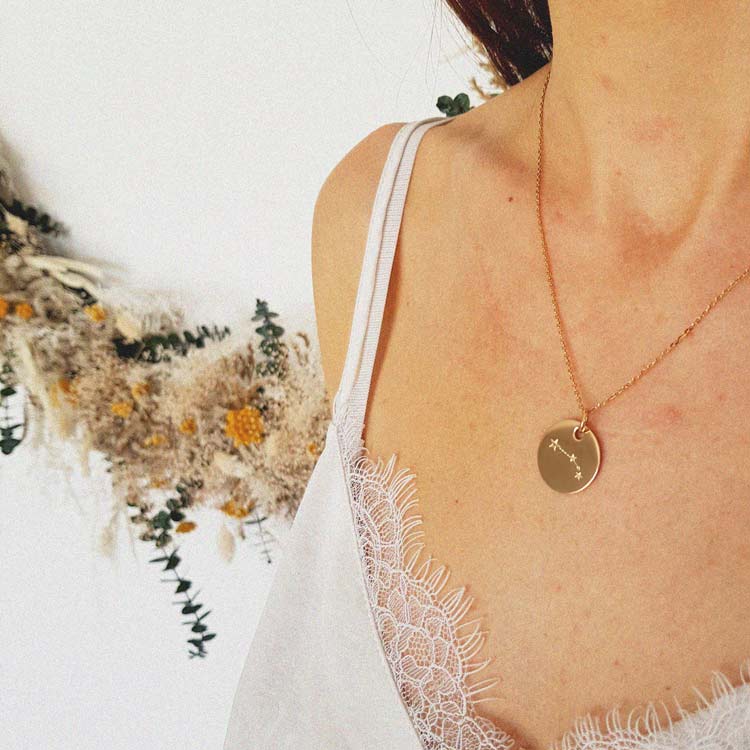 Collier signe astro bélier personnalisé