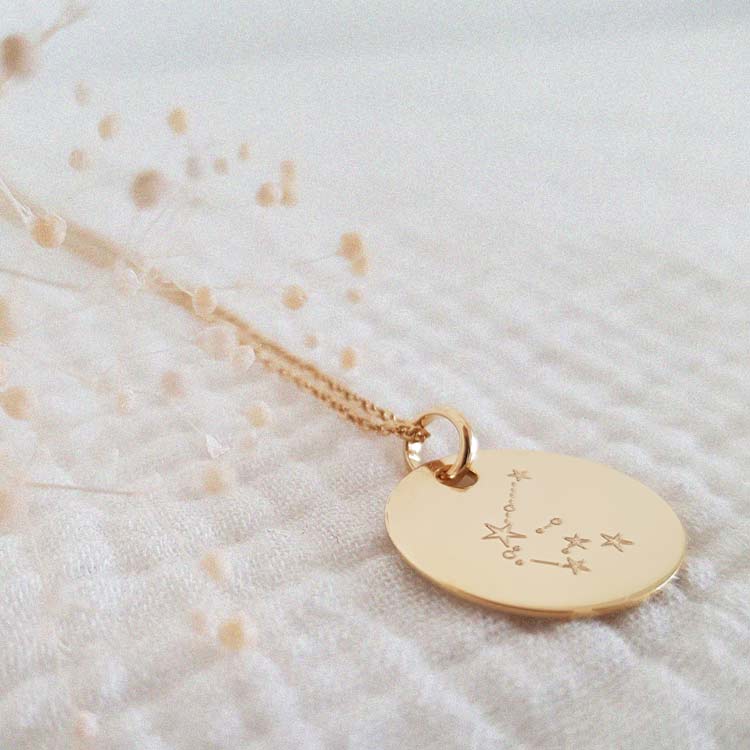 Pendentif astro Verseau personnalisé