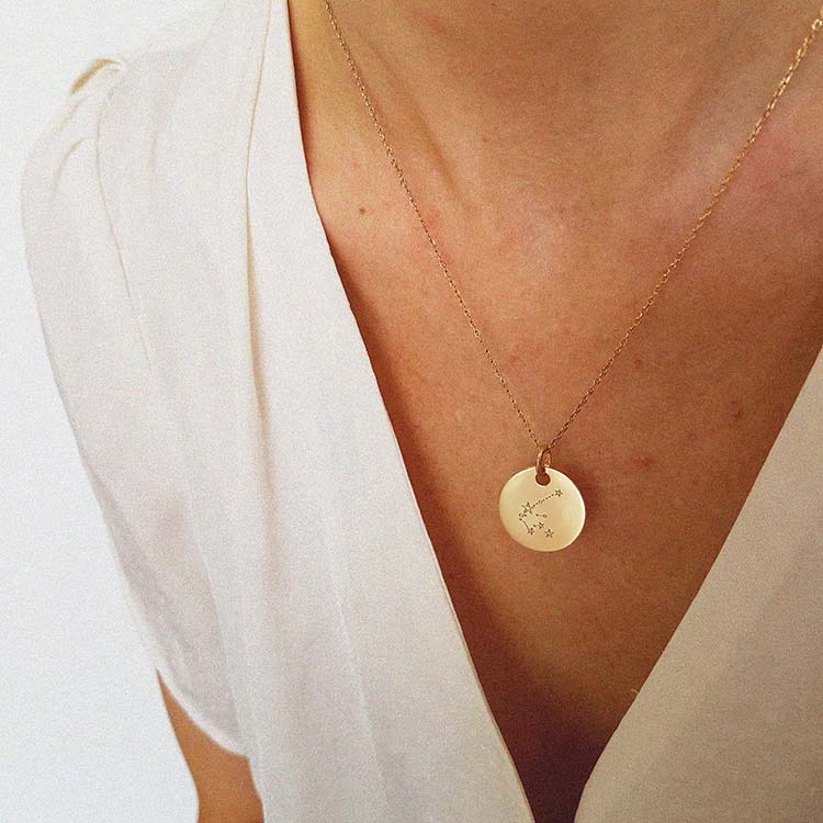 Collier signe astro Verseau personnalisé