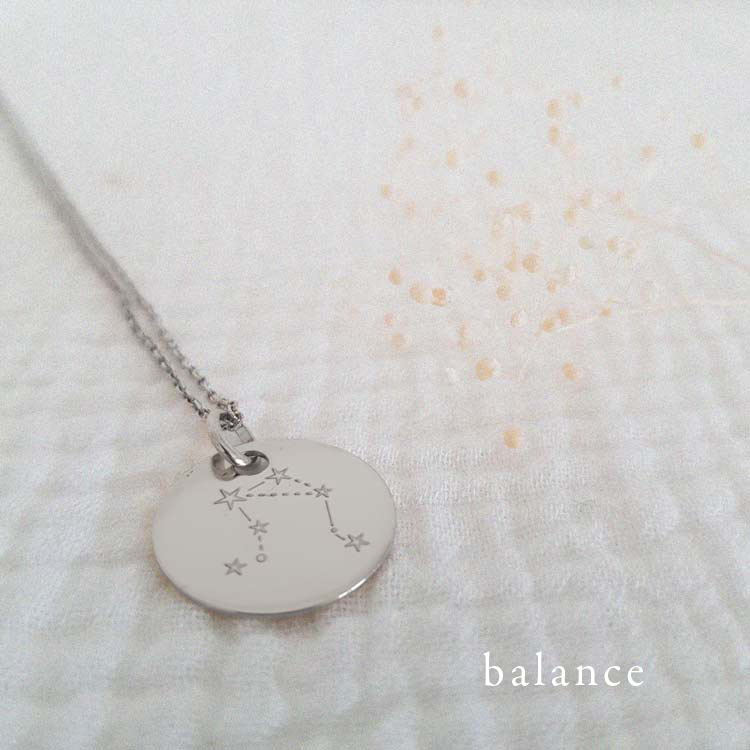 Collier signe astro Argent balance
