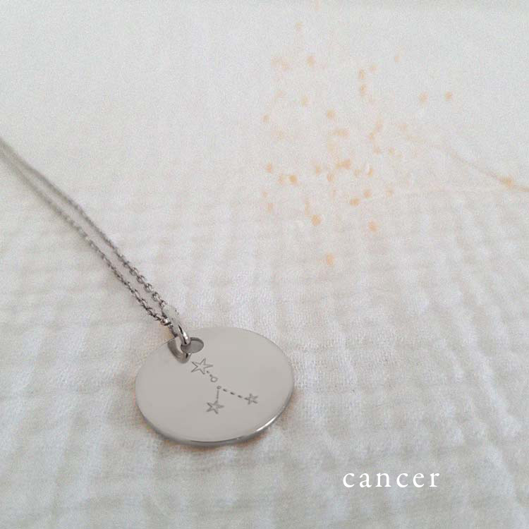 Collier signe astro Argent Cancer