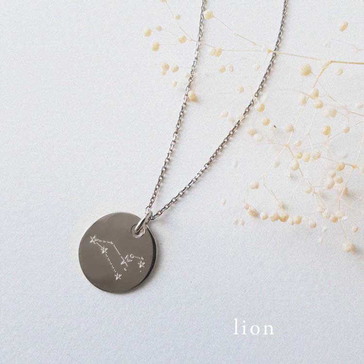 Collier signe astro Argent Lion