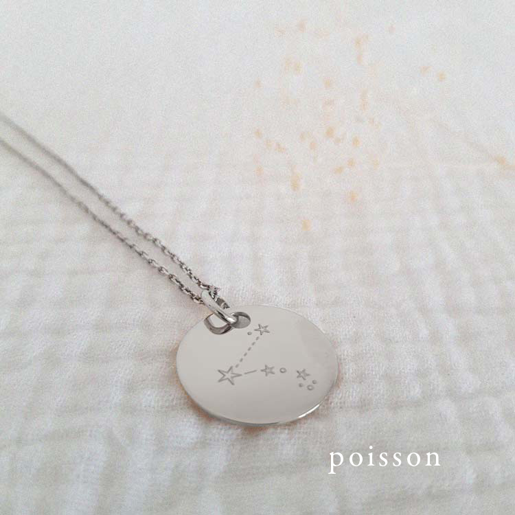 Collier signe astro Argent poisson