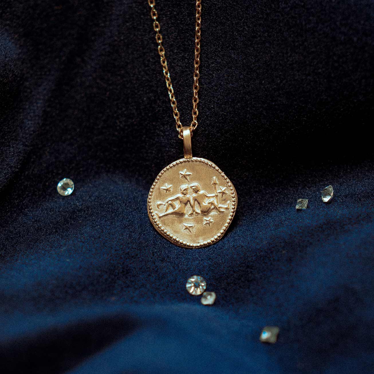 Collier signe du zodiaque Gémeaux