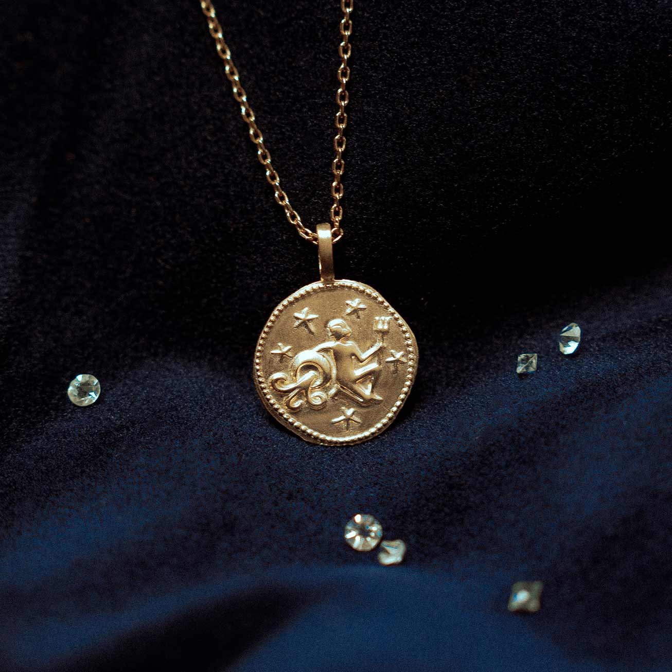 Pendentif signe zodiaque Verseau
