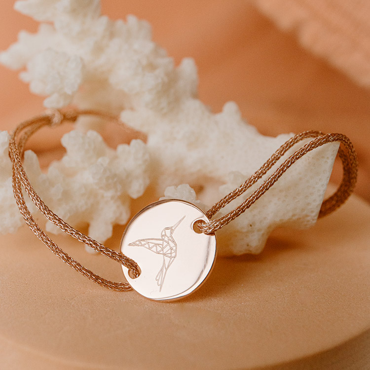 Bracelet Colibri plaqué or rose