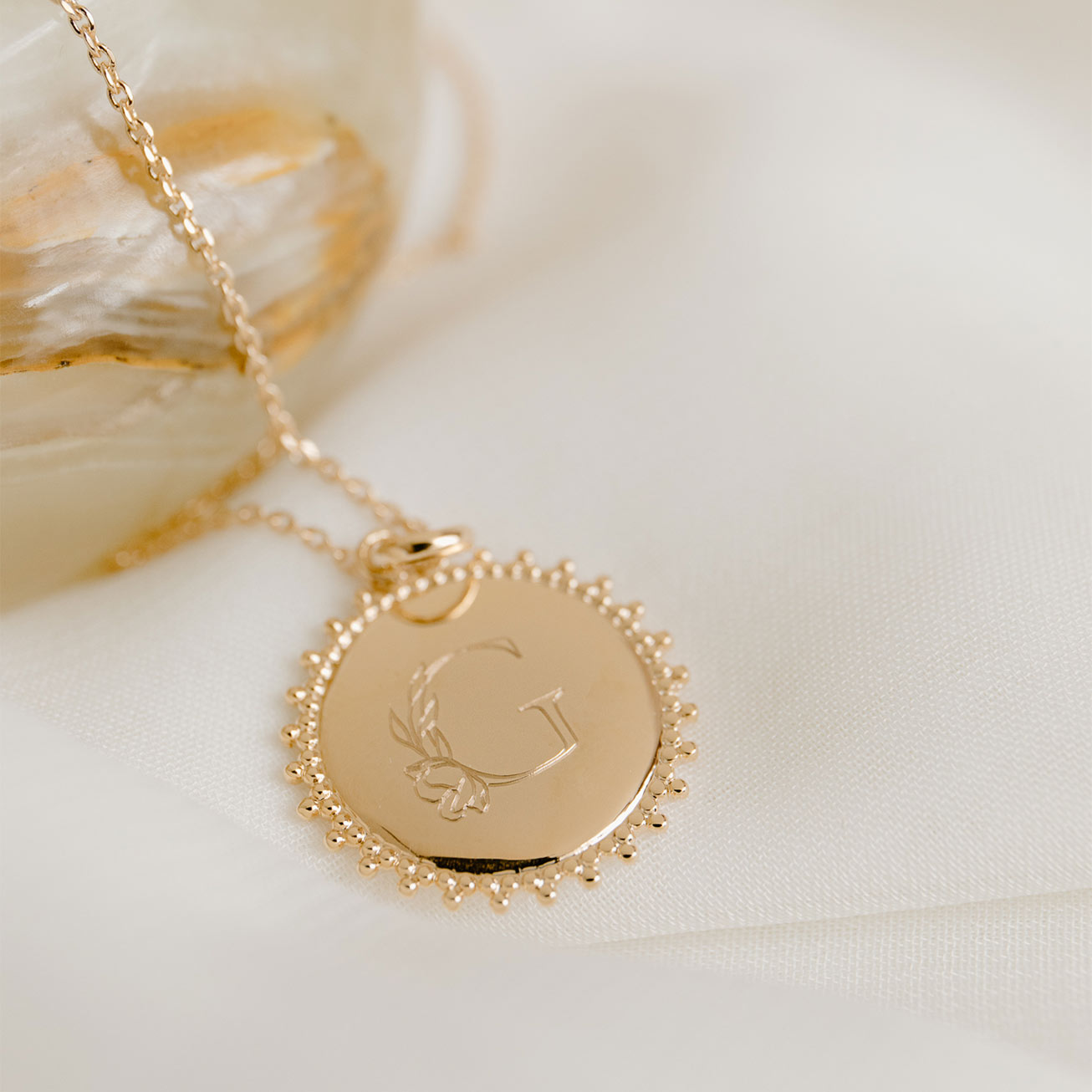 Collier soleil floral or