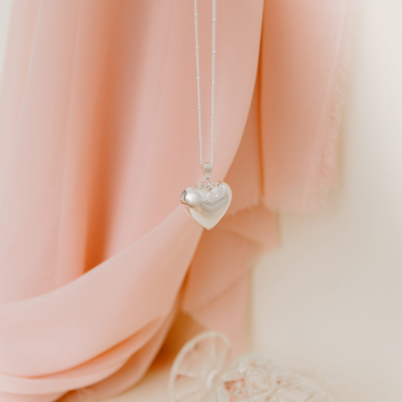 Bola de grossesse Coeur argent